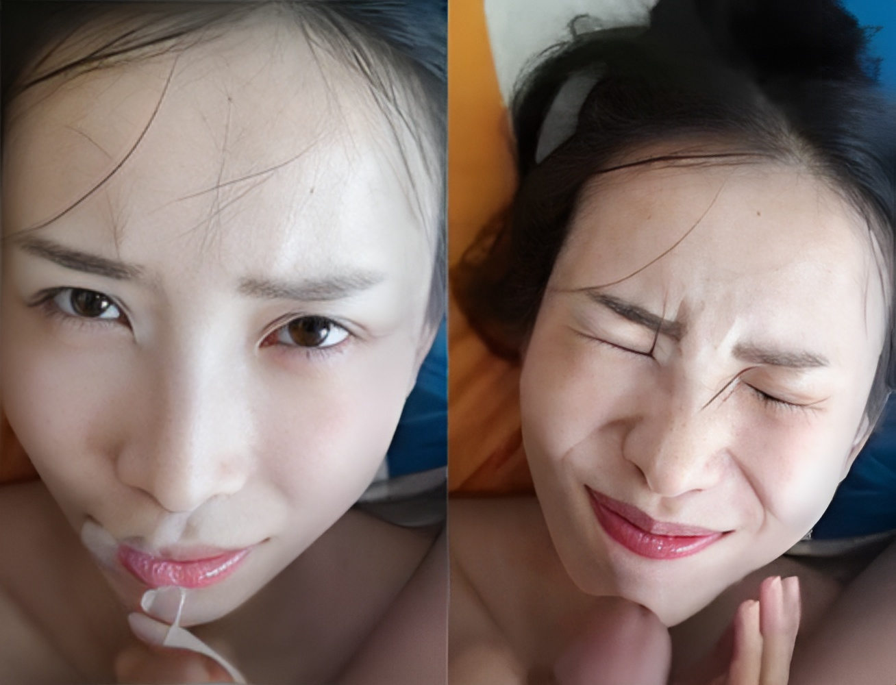 好色的女孩喜歡射在她臉上